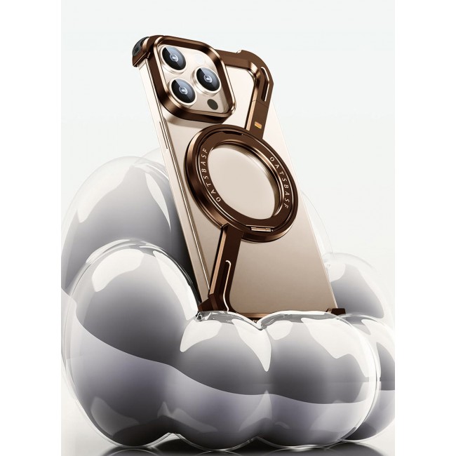 CATANES ( for iPhone 16 Pro Max ) Case MagSafe with 360Â° Rotation Stand, Z-shaped Light Frameless, Lens Protection Frame, Shock Grade Protective Case / Natural Desert Color