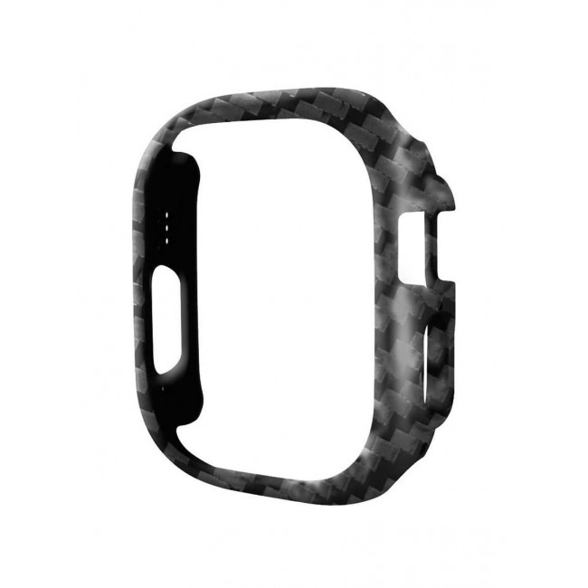 CATANES Apple Watch Ultra 49mm Case Protective Hard PC Cover Shockproof Hollow Bumper Frame Guard Compatible with iWatch Ultra 49mm Carbon Fiber Pattern