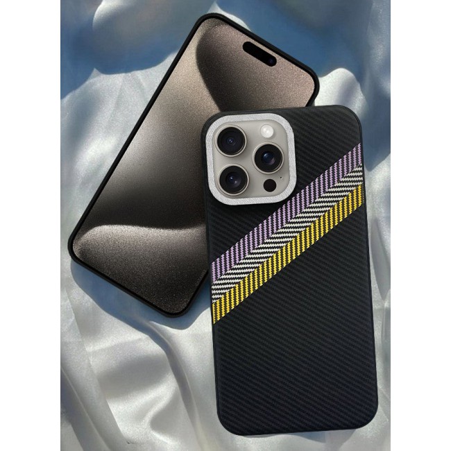 CATANES (for iPhone 15 Pro Max) Case Cover Carbon Fiber Pattern Phone Case Slim Shockproof Back Cover