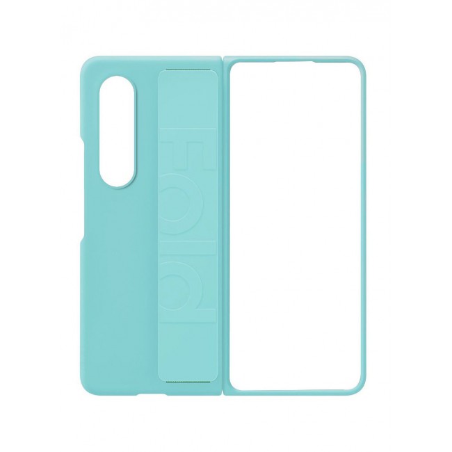 CATANES Samsung Galaxy Z Fold 4 Case 2022 Hard Silicone Cover With Strap Hold Anti drop Blue