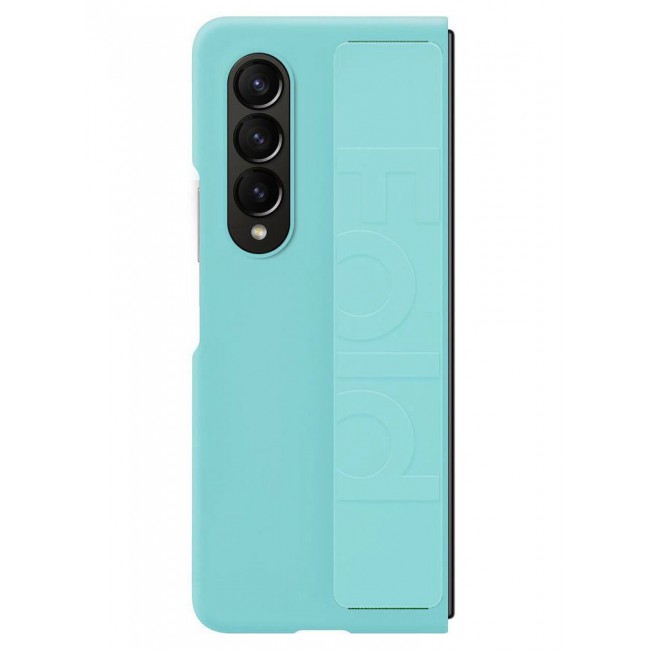 CATANES Samsung Galaxy Z Fold 4 Case 2022 Hard Silicone Cover With Strap Hold Anti drop Blue