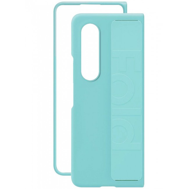 CATANES Samsung Galaxy Z Fold 4 Case 2022 Hard Silicone Cover With Strap Hold Anti drop Blue