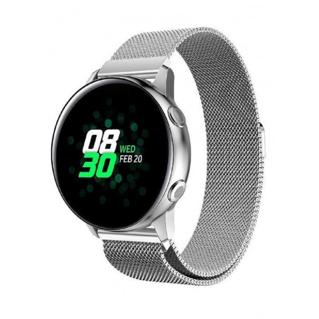 CATANES Milanese Stainless Steel 20mm size for Samsung Galaxy Watch 7, 6, 6 Classic, 5, 5 Pro, 4, 4 Classic and Active 2 - Silver