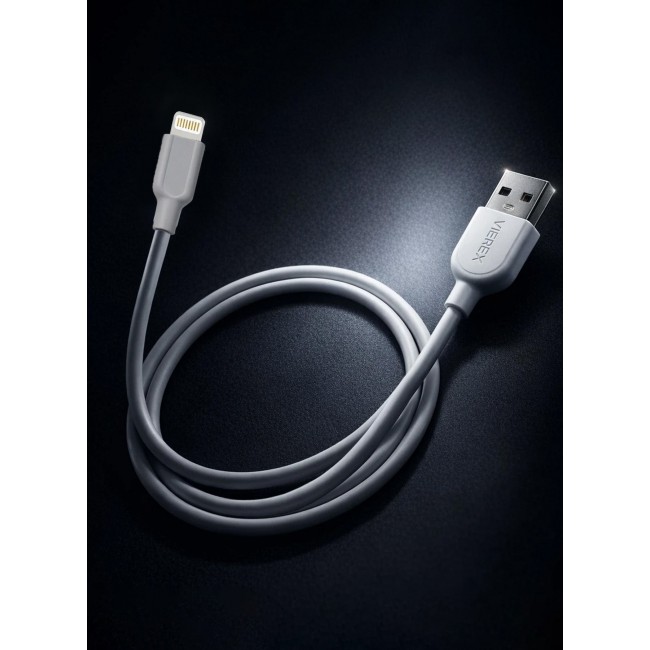 Vierex VC-3 Fast Charging Lightning Cable 2.4A USB Charging & Data Cable 480Mbps Compatible with iPhone, 1m