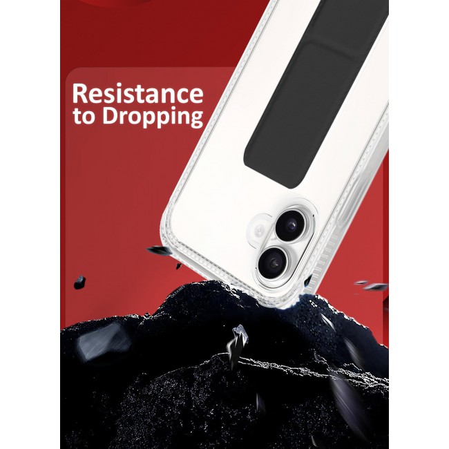 CATANES ( for iPhone 16 ) Case with Phone Grip and Expanding Stand, Kickstand Fully Protective Cover with Phone Grip Holder
