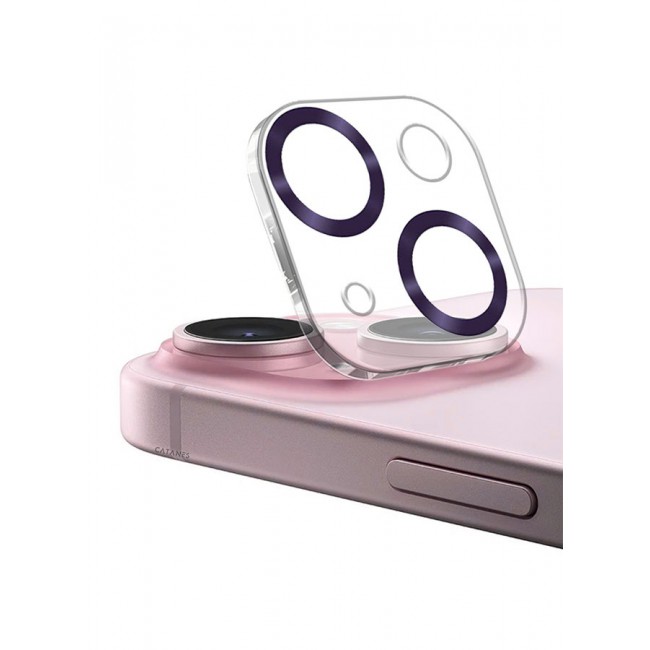 CATANES iPhone 14 Camera Lens Protector Tempered Glass 9H Hardness Ultra HD Anti-Scratch Easy to Install Case Friendly Full Coverage Guard Purple