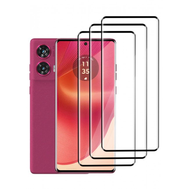 CATANES (for Motorola Edge 50 Fusion) 3 Pack Screen Protector Transparent Soft Protective Tempered Glass High Sensitivity Clear HD Screen Protector
