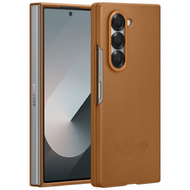 CATANES (for Samsung Galaxy Z Fold 6) Case Cover Kindsuit Leather Case Slim and sleek silhouette / Brown