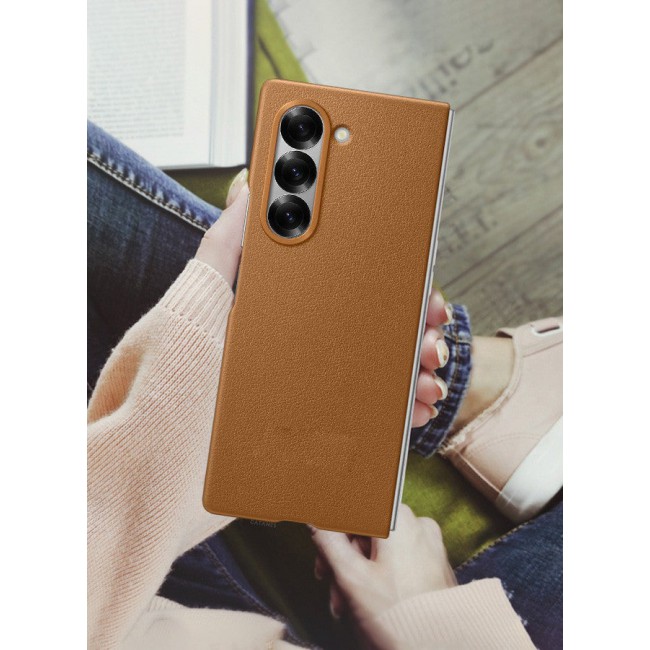 CATANES (for Samsung Galaxy Z Fold 6) Case Cover Kindsuit Leather Case Slim and sleek silhouette / Brown