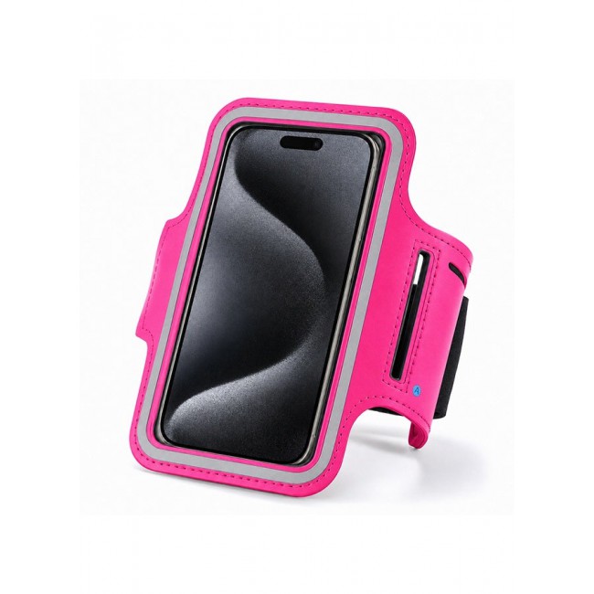 MARGOUN Sports Running Armband Case Compatible with iPhone 15 Pro – Water-Resistant Fitness Wristband Pouch for Gym, Workouts, Jogging with Key Holder and Reflective Strip