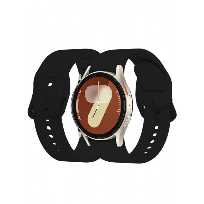 CATANES (for Samsung Galaxy Watch 7 / Samsung Galaxy Watch 6 ) Silicone Sport Band Durable and Sport Design for Men Women Black