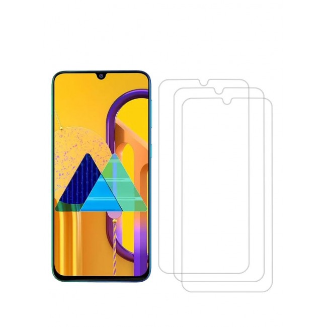CATANES 3 Pack For Samsung Galaxy M30 Screen Protector Tempered Glass Full Glue Back