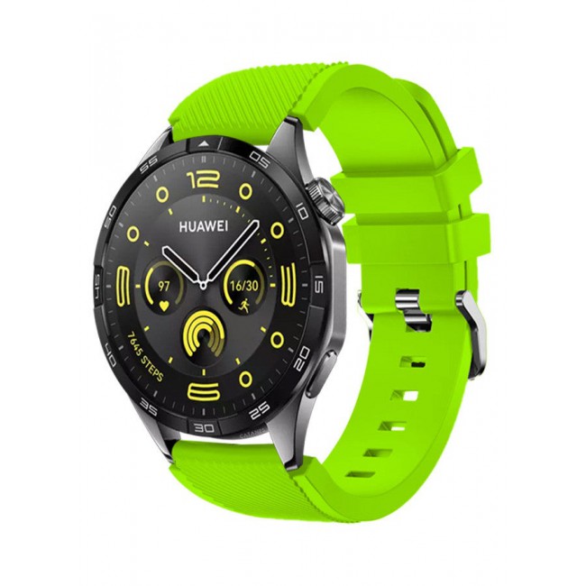 CATANES (for Huawei GT4 22mm) Silicone Strap,Sport Wristband Strap Adjustable Silicone Sport Band Neon Green