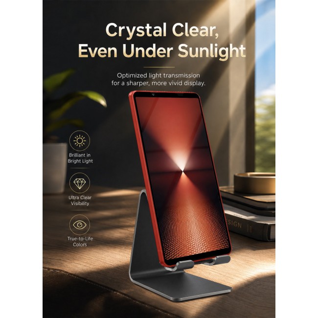 CATANES Screen Protector for Sony Xperia 1 VI Tempered Glass 3D, Full Coverage, Scratch-Resistant, 9H Hardness High-Definition Clear Guard, Black Edge