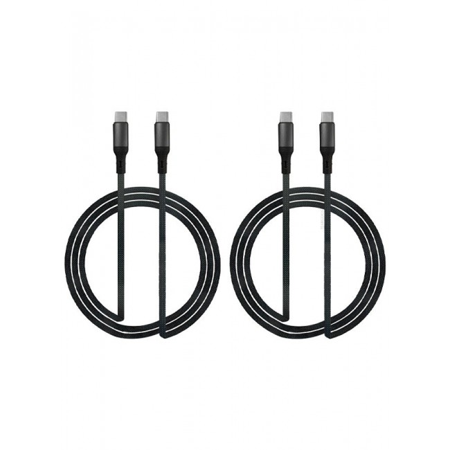 CATANES 2Packs Fast USB-C to USB-C Cable Premium Braided Fast Charging and Data Transfer, PD Supported 1m - Black