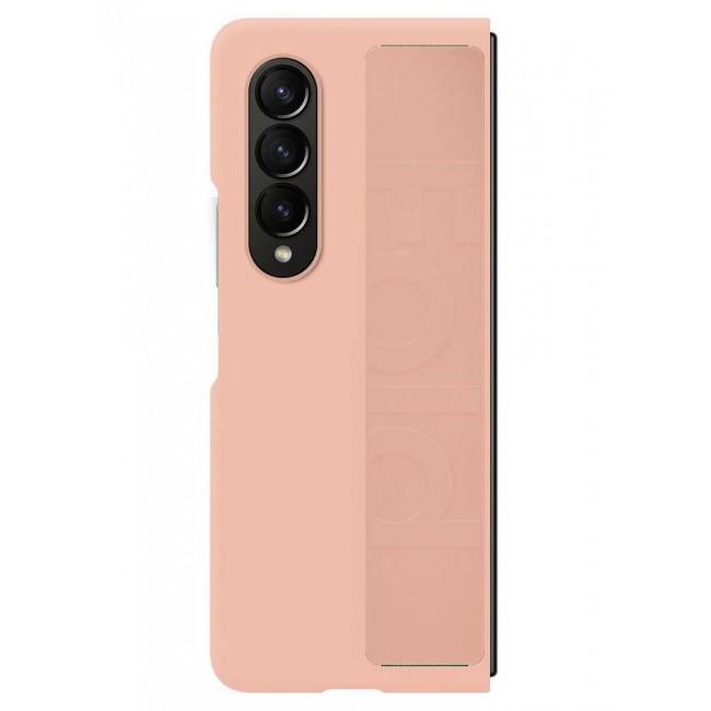 CATANES Samsung Galaxy Z Fold 4 Silicone Grip Cover Case with Wrist Strap Pink
