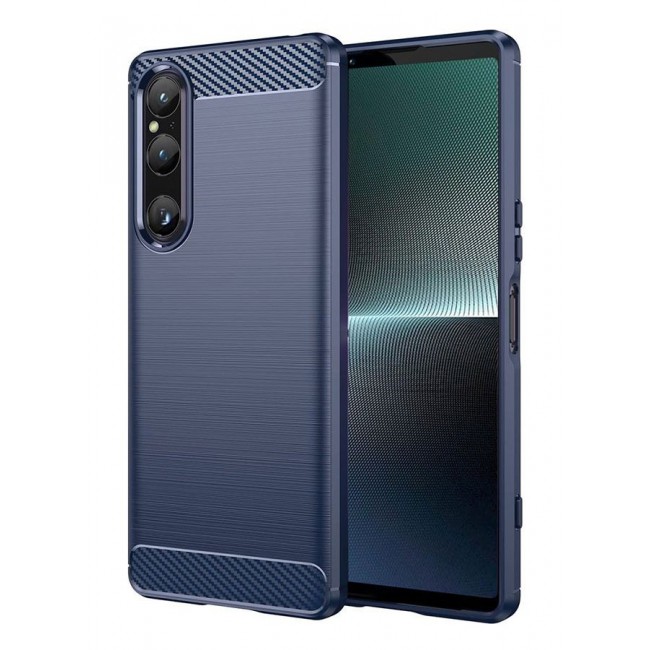 CATANES Sony Xperia 1 V Case Cover Soft TPU Bumper Protective Back Blue