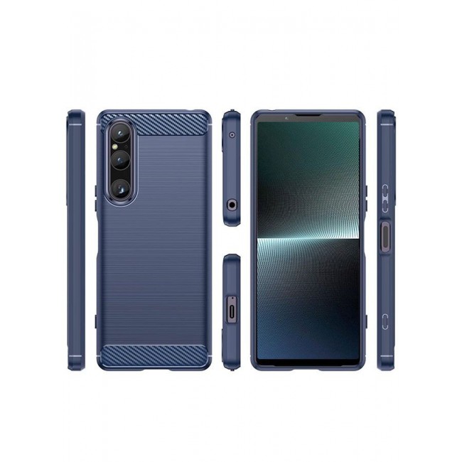 CATANES Sony Xperia 1 V Case Cover Soft TPU Bumper Protective Back Blue