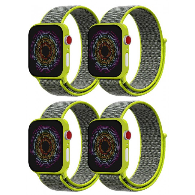 CATANES 4 Pack Nylon Sport Loop Band Compatible with Apple Watch Bands 38mm 40mm 41mm Women Men Braided Elastic Wristbands Replacement Band for iWatch Series 7 6 5 4 3 2 1 SE