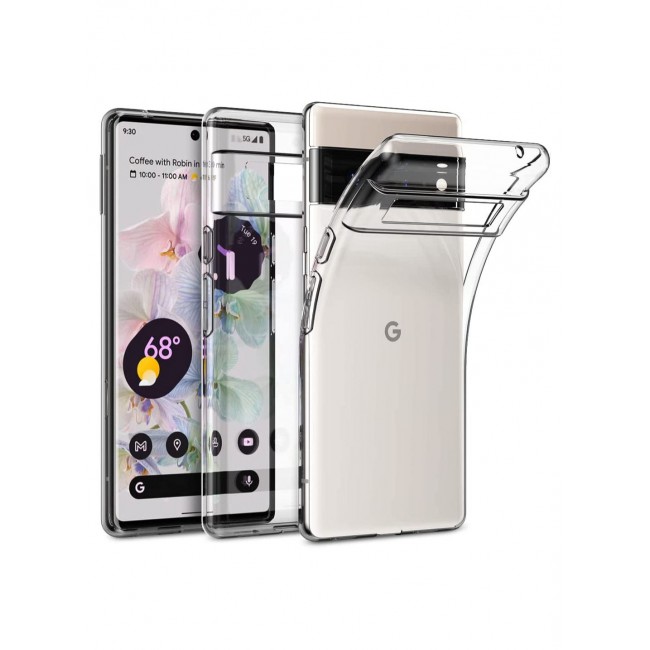 CATANES Google Pixel 6 Pro Clear Case Ultra Slim Shockproof Transparent Soft TPU Cover Compatible with Pixel 6 Pro 6.71 inch (2021)