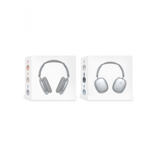 CATANES Air Max Pro Wireless Over Ear Headphones with Active Noiose Cancellation and Built-in Mi, Comfortable and Lightweight - Starlight