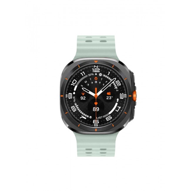 CATANES Silicone watch band for Samsung Galaxy Watch 7 Ultra 47mm, Rugged Soft Ocean Silicone Sport Strap Replacement Accessory Fit for Samsung Galaxy Watch Ultra Band Dual Row Hole - Light Green