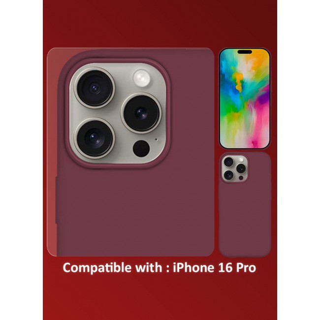 CATANES (for iPhone 16 Pro) Case, Slim Silicone Case, Full Covered Anti Scratch Shockproof Protective Cover