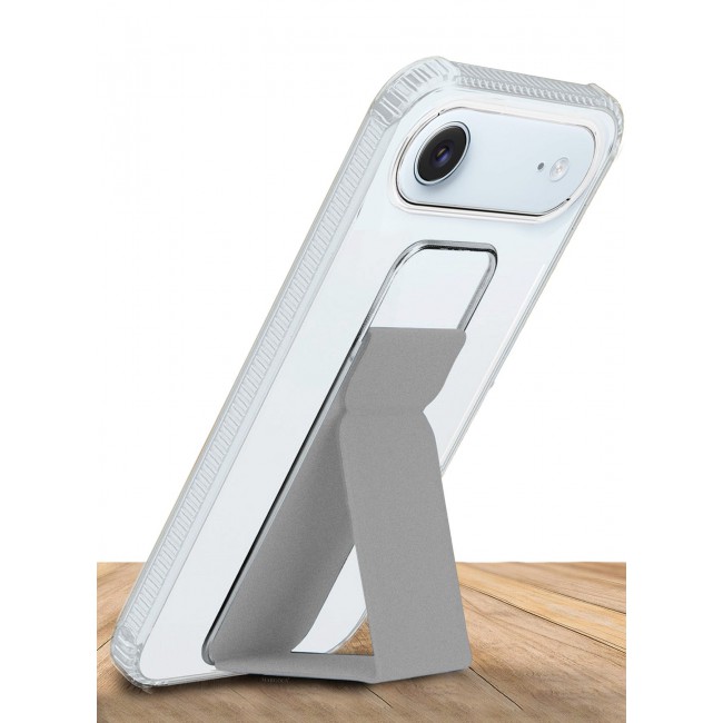 CATANES 2 Packs Finger Grip Clear Case Cover for iPhone 17 Air- Kickstand Car Magnetic Holder Multi-function Protective Two-in-one Case with Privacy Screen Protector - Grey