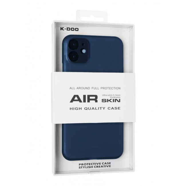 KZDOO Air Skin Case Ultra Slim Back Cover Skin for iphone 12 Frosted Anti Slip Full Coverage Blue