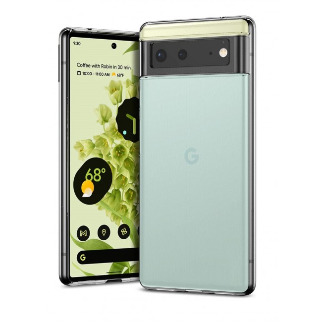 CATANES Google Pixel 6 Clear Case Soft Flexible TPU Anti-Shock Slim Transparent Back Cover Compatible with Pixel 6 (6.4")