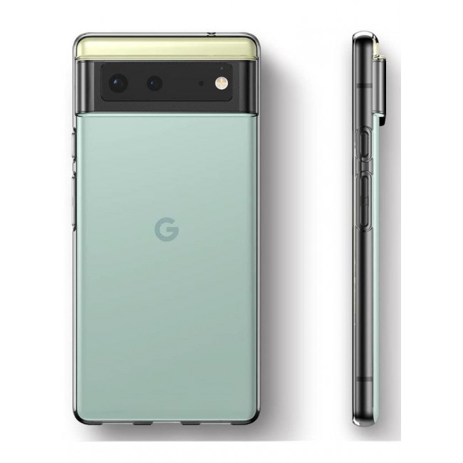 CATANES Google Pixel 6 Clear Case Soft Flexible TPU Anti-Shock Slim Transparent Back Cover Compatible with Pixel 6 (6.4")