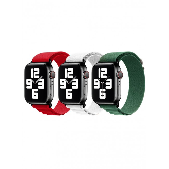CATANES 3 Pack Of Apple Watch Alpine Loop Band 38mm 40mm 41mm Women Men Adjustable with Metal G-Hook Strap for iWatch Series 7/SE/6/5/4/3/2/1 Multicolour