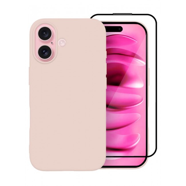 CATANES (for iPhone 16 Plus) 2 Pack Case and Screen Protector, Slim Silicone Case, Full Covered Anti Scratch Shockproof Protective Cover