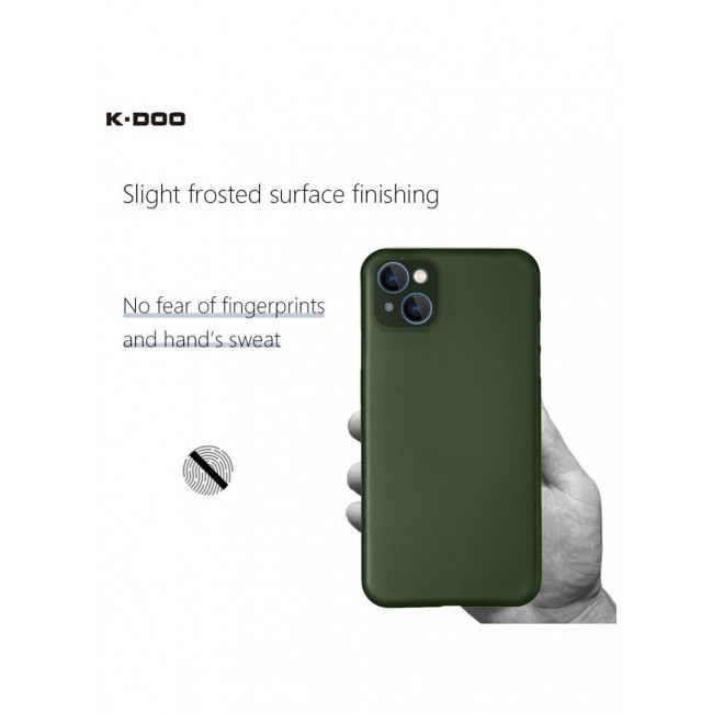 KZDOO Air Skin Case Ultra Slim Back Cover Skin for iphone 13 Frosted Anti Slip Full Coverage Green