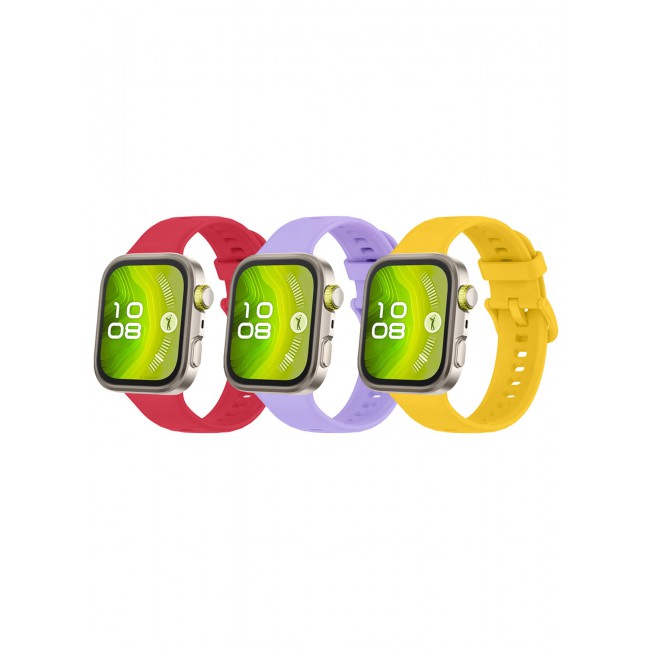 CATANES 3Packs Wristband for Huawei Watch Fit 3/Fit 4/Fit 4 Pro Bands, Silicone Bracelet Quick Release Arm Band, Replacement Smartwatch Band Quick Release Sport Straps - 3 Colours
