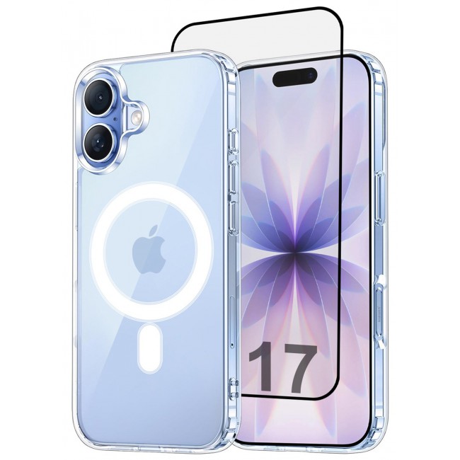 CATANES 2 Pack Clear Magnetic Case for iPhone 17 - Transparent Shockproof Protective Cover with MagSafe Compatibility