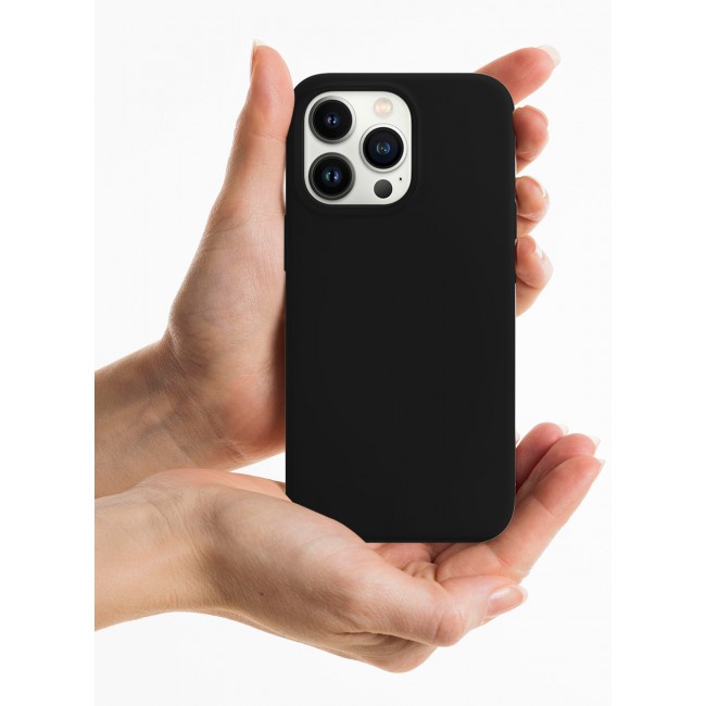 CATANES Silicone Case Cover for Apple iPhone 13 Pro Max Black
