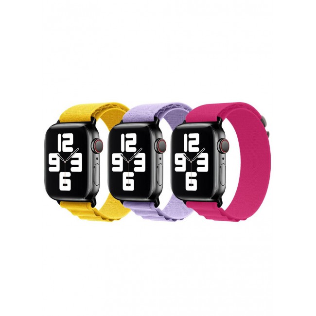CATANES 3 Pack Of Apple Watch Alpine Loop Band 38mm 40mm 41mm Women Men Adjustable with Metal G-Hook Strap for iWatch Series 7/SE/6/5/4/3/2/1 Multicolour