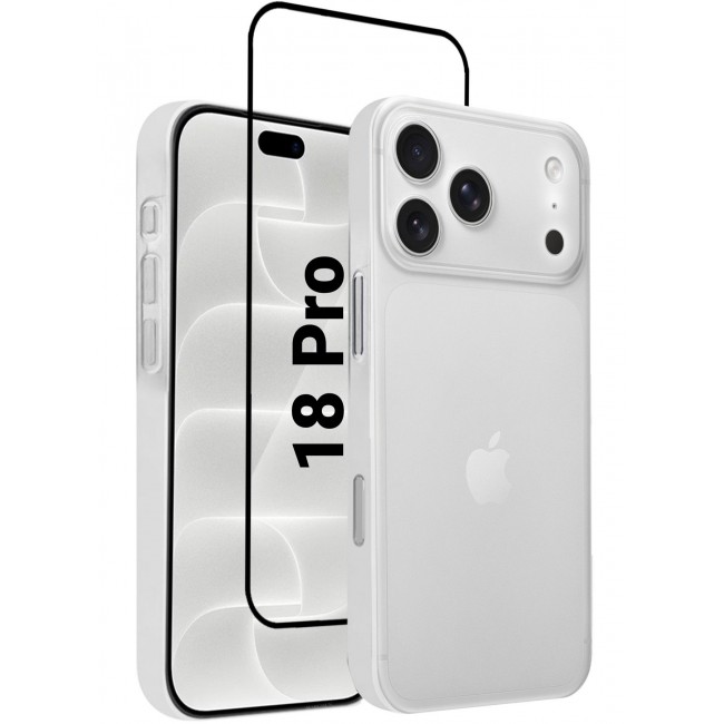 CATANES 2 Pack Air Skin Frosted Matte Case for iPhone 18 Pro with Camera Frame Protection - Stylish Ultra Slim Back Cover - Frosted Clear