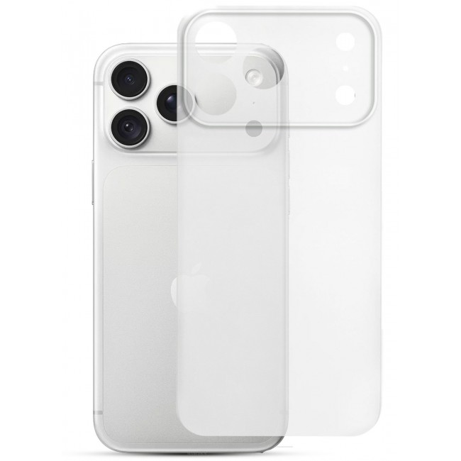 CATANES 2 Pack Air Skin Frosted Matte Case for iPhone 18 Pro with Camera Frame Protection - Stylish Ultra Slim Back Cover - Frosted Clear