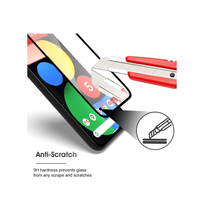 CATANES Google Pixel 5 Screen Protector 9H Hardness Tempered Glass 3D Full Coverage