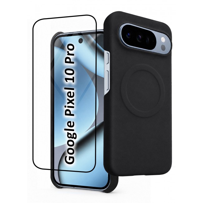 CATANES 2 Pack Premium Alcantara Case for Google Pixel 10 Pro Magnetic Shockproof Slim Cover - Black