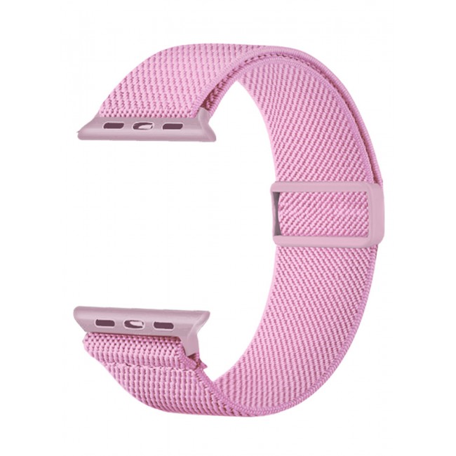 CATANES Magnetic Clasp Band for Apple Watch 49mm 45mm 44mm 42mm (Series 1-3), Nylon Elastic Stretchy Strap Compatible with iWatch Series Ultra 10-1 - Pink