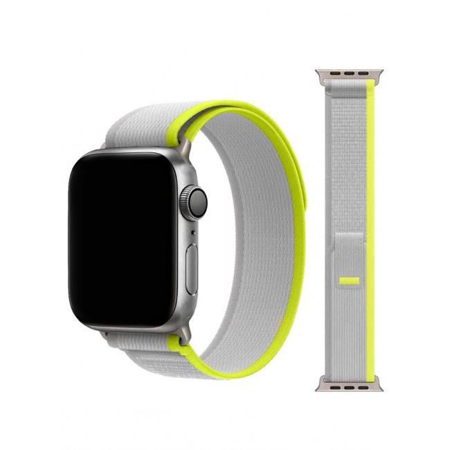 CATANES 2Pack for Apple Watch Trail Band 49mm 45mm 44mm 42mm Nylon Woven Sport Strap for iWatch Series Ultra/8/7/SE/6/5/4/3/2/1 Grey/Black