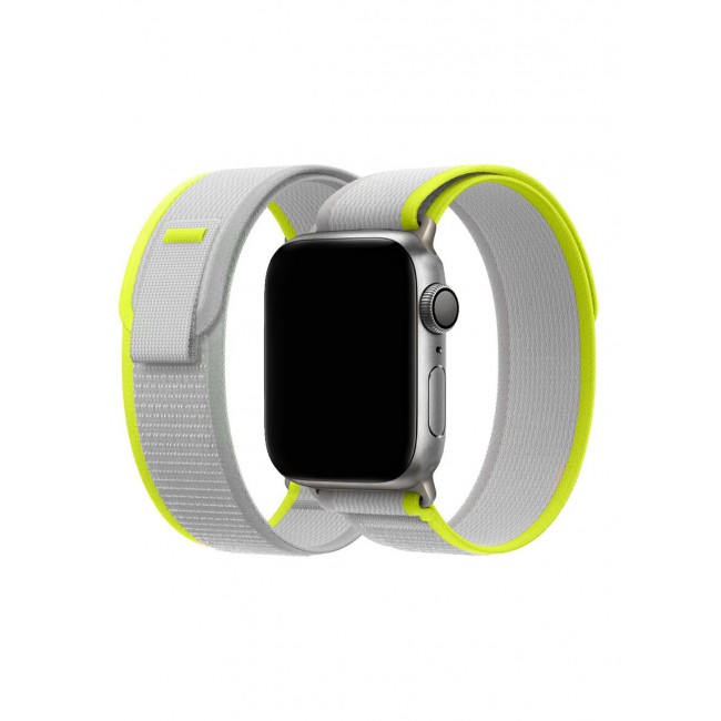 CATANES 2Pack for Apple Watch Trail Band 49mm 45mm 44mm 42mm Nylon Woven Sport Strap for iWatch Series Ultra/8/7/SE/6/5/4/3/2/1 Grey/Black