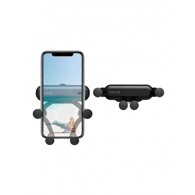 CATANES Universal Car Mount Holder 360 Degree Rotatable Gravity Phone Holder for Mobile Phones with Widths from 67 to 86mm /Model F1908 /Black