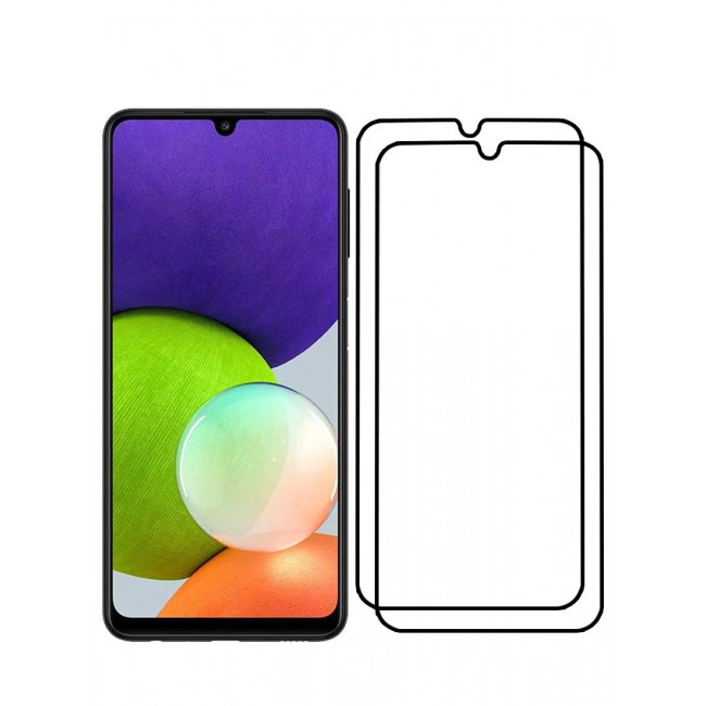 CATANES 2 Pack For Samsung Galaxy A22 Screen Protector 3D Tempered Glass Full Glue Back