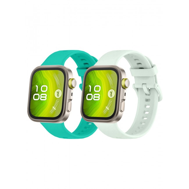 CATANES 2Packs Wristband for Huawei Watch Fit 3/Fit 4/Fit 4 Pro Bands, Silicone Bracelet Quick Release Arm Band, Replacement Smartwatch Band Quick Release Sport Straps - Aqua Pale Green