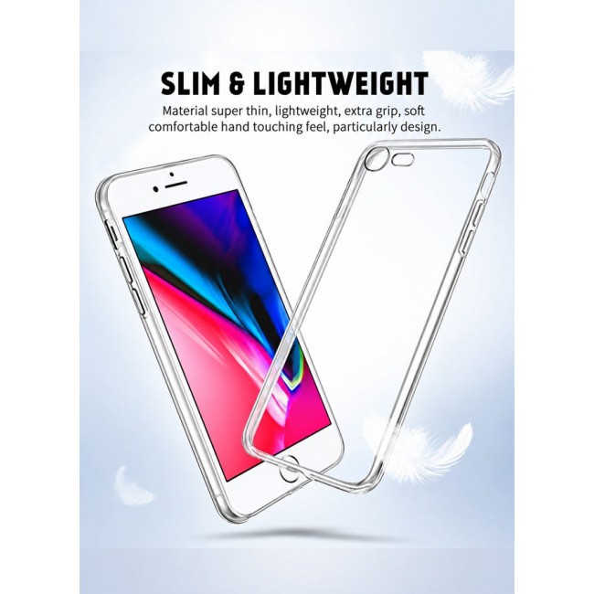 CATANES iPhone SE 2022 / SE 2020 Crystal Clear Case Thin Soft TPU Transparent Protective Cover Shockproof Anti-Yellow Compatible with iPhone SE 3rd and 2nd Generation / iPhone 7 / iPhone 8 (4.7 inch) Clear