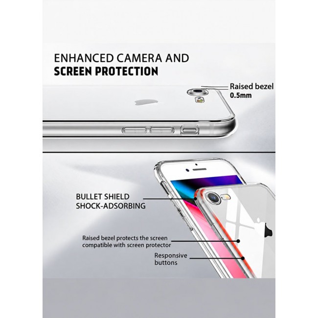 CATANES iPhone SE 2022 / SE 2020 Crystal Clear Case Thin Soft TPU Transparent Protective Cover Shockproof Anti-Yellow Compatible with iPhone SE 3rd and 2nd Generation / iPhone 7 / iPhone 8 (4.7 inch) Clear